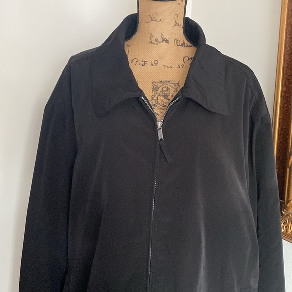 Claiborne Womens 4X Black Coat Midweight Softshell Poly Tech Jacket Zip Up - Picture 2 of 8